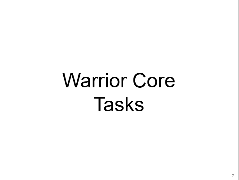 2018 Warrior Tasks Skill Level 1 Powerpoint Ranger Pre Made 2018 Warrior Tasks Skill Level 1 Powerpoint Ranger Pre Made