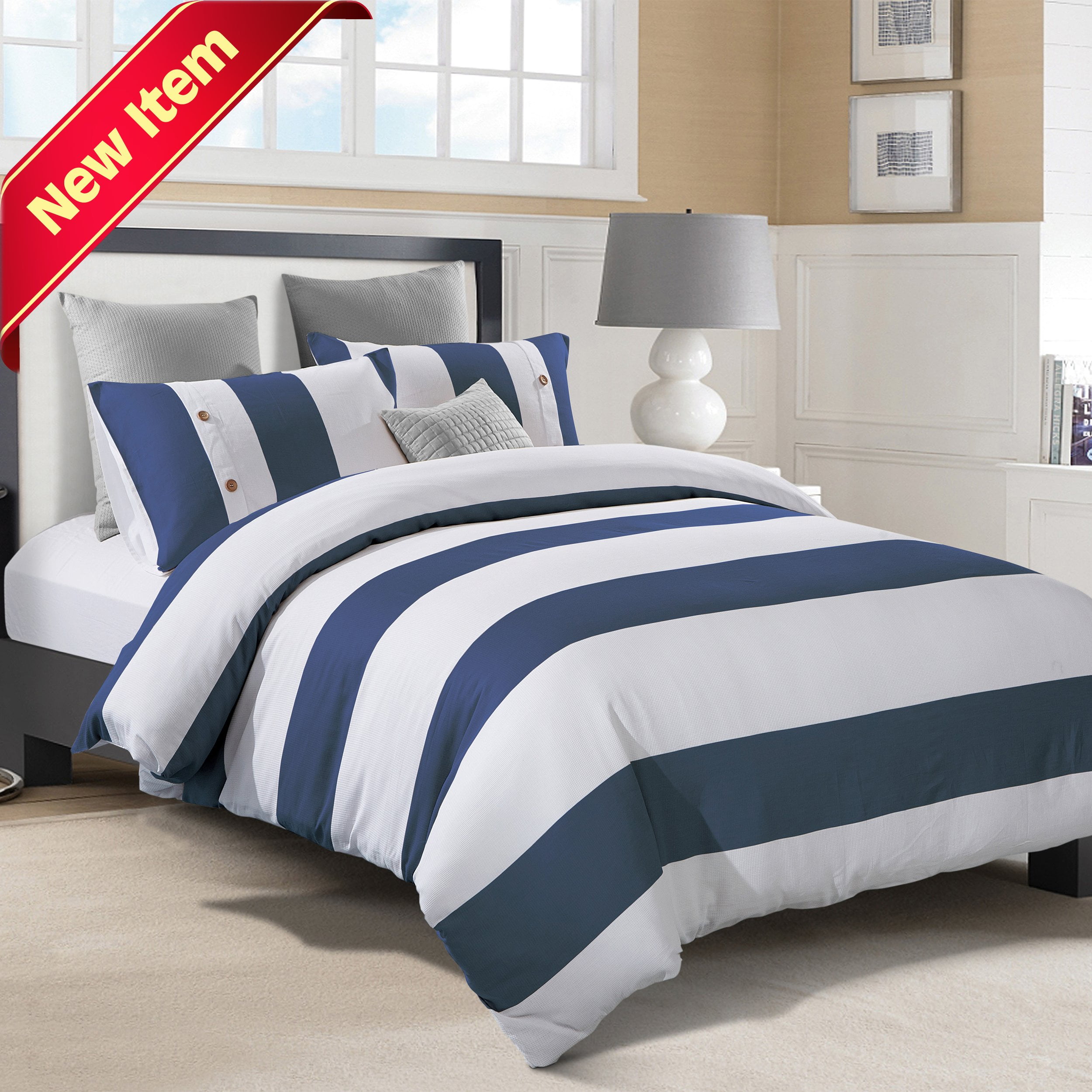 3 Pcs Ruffled Cotton Duvet Cover In Navy Blue Bedding Set Etsy Uk 3 Pcs Ruffled Cotton Duvet Cover In Navy Blue Bedding Set Etsy Uk