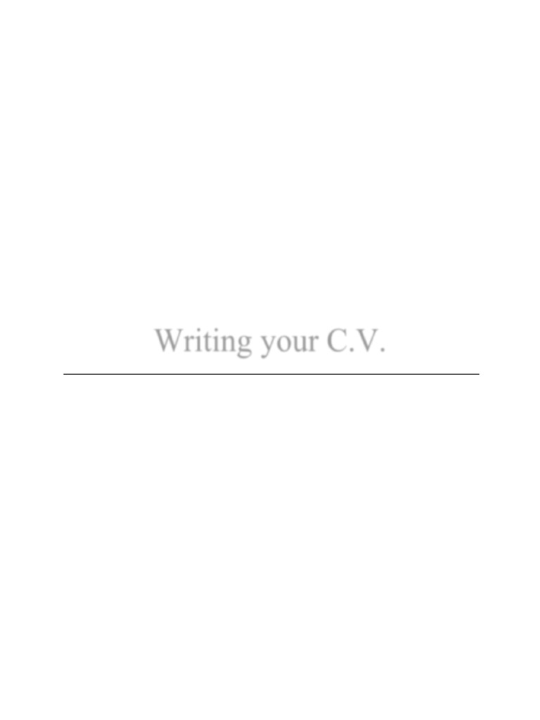 5 Quick Tips For Writing Your Cv 5 Quick Tips For Writing Your Cv