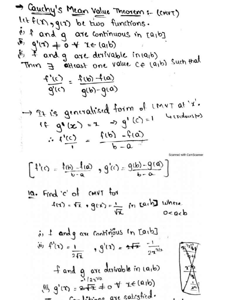 A Brief Note On Cauchy S Mean Value Theorem And L Hospital S Rule A Brief Note On Cauchy S Mean Value Theorem And L Hospital S Rule