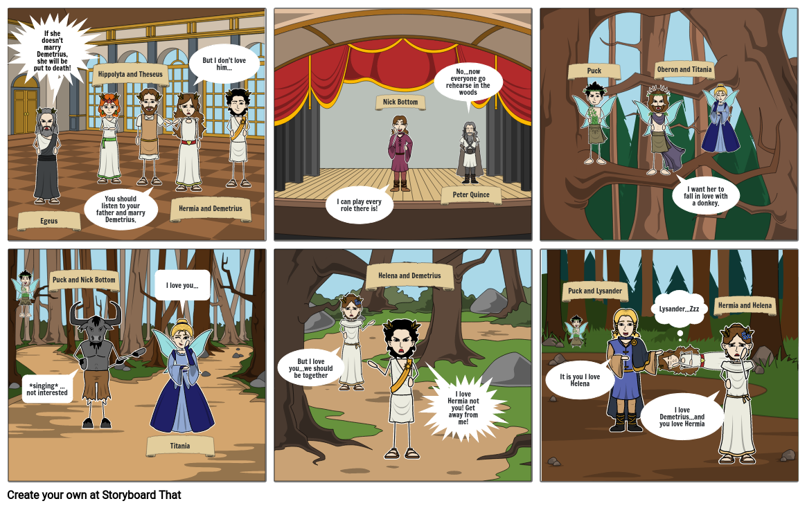 A Midsummer Nights Dream Storyboard By 412F12aa A Midsummer Nights Dream Storyboard By 412F12aa