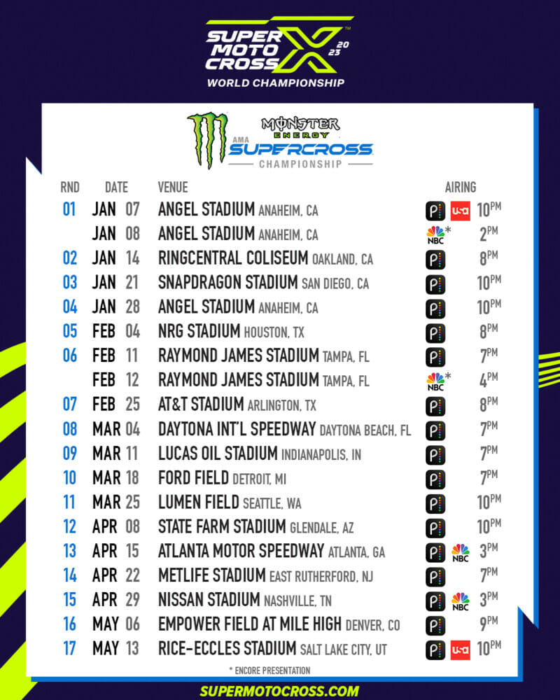 Ama Supercross 2025 Schedule Ama Supercross 2025 Schedule