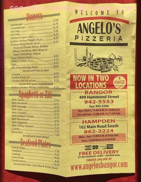 Top 5 Dishes at Angelo's Menu