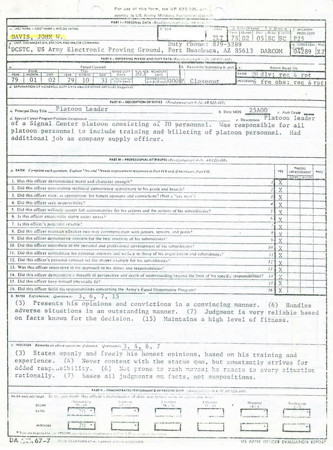 Army Evaluation Reports Army Evaluation Reports