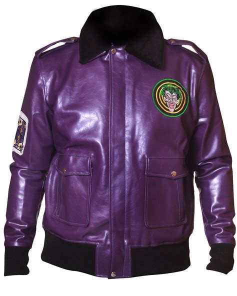Batman Henchmen Joker Goon Purple Bomber Jacket With Faux Fur Collar Ebay Batman Henchmen Joker Goon Purple Bomber Jacket With Faux Fur Collar Ebay
