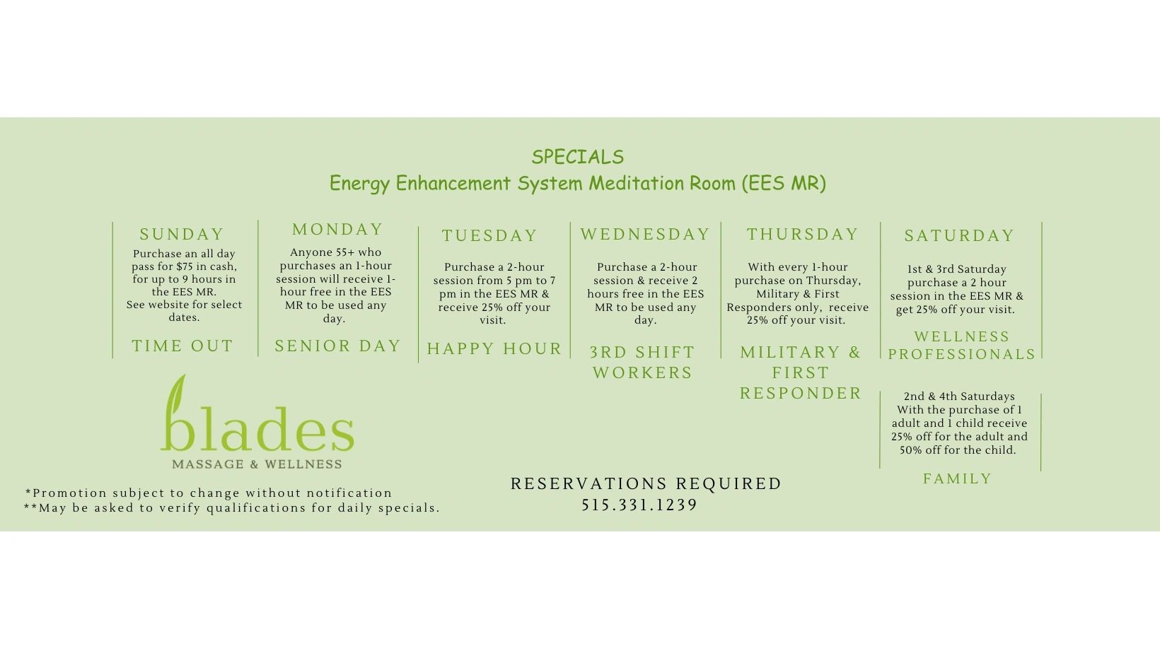 Blades Massage Therapy Home