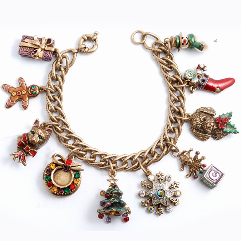 Christmas Charm Bracelet Jewelry Crafts Charm Bracelet Christmas Charms Christmas Charm Bracelet Jewelry Crafts Charm Bracelet Christmas Charms