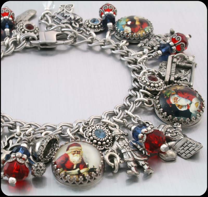 Christmas Charm Bracelet Silver Charm By Blackberrydesigns On Etsy Christmas Charm Bracelet Silver Charm By Blackberrydesigns On Etsy