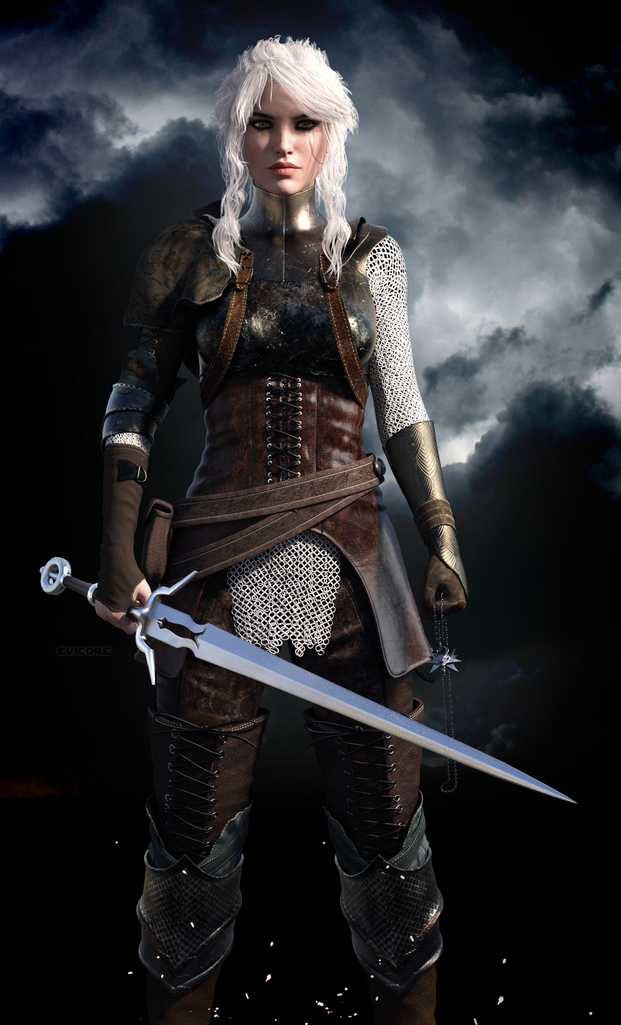 Ciri Redesign The Witcher 3 By Evicore On Deviantart