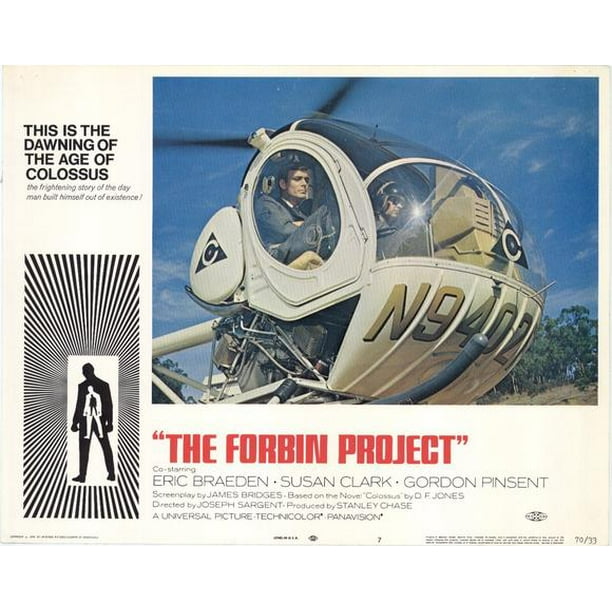 Colossus Forbin Project Movie Poster Style F 11 X 14 1970 Colossus Forbin Project Movie Poster Style F 11 X 14 1970