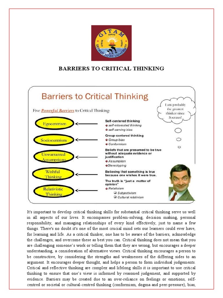 Overcoming Critical Thinking Barriers