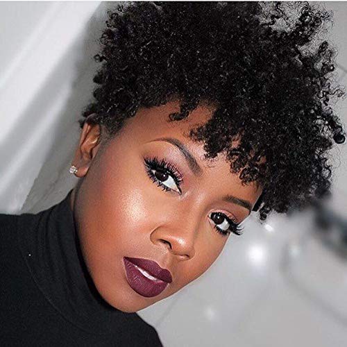 Dark Brown Afro Kinky Curly Short Human Hair Wig Brazilian Virgin Dark Brown Afro Kinky Curly Short Human Hair Wig Brazilian Virgin