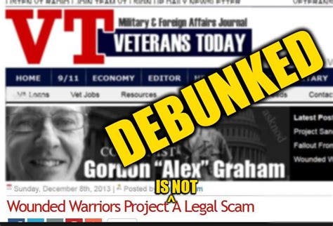 Debunked Article Purporting Wounded Warrior Project Is A Legal Scam