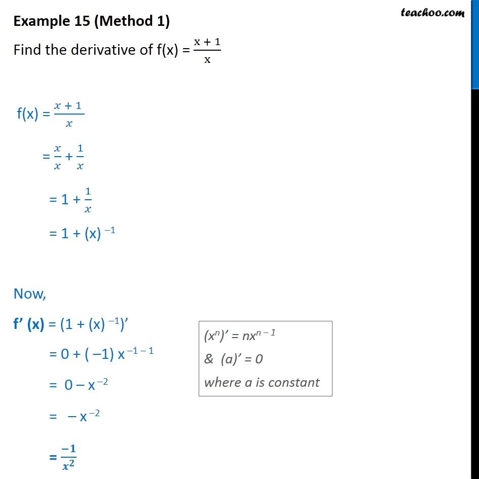 5 Rules for Easy Derivatives