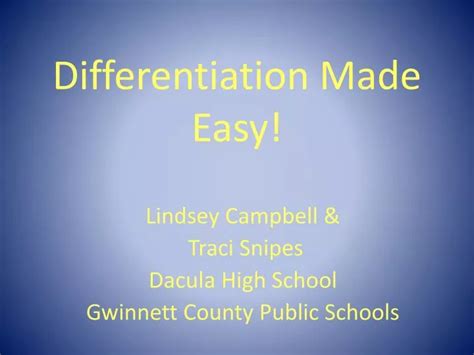 Differentiation Made Easy Ppt Differentiation Made Easy Ppt