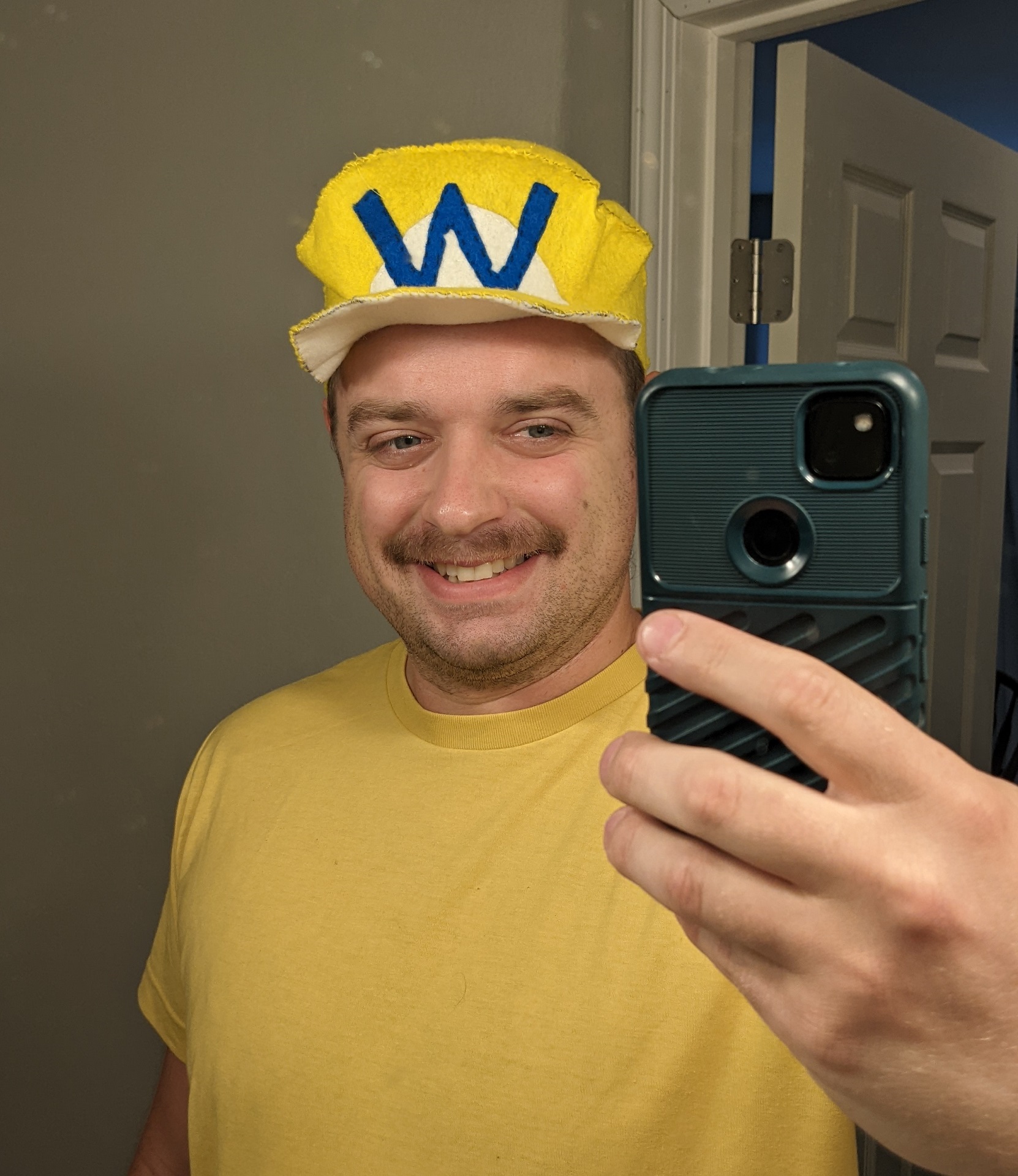 Diy Wario Costume Sewing The Hat And Gloves Greens And Machines Diy Wario Costume Sewing The Hat And Gloves Greens And Machines