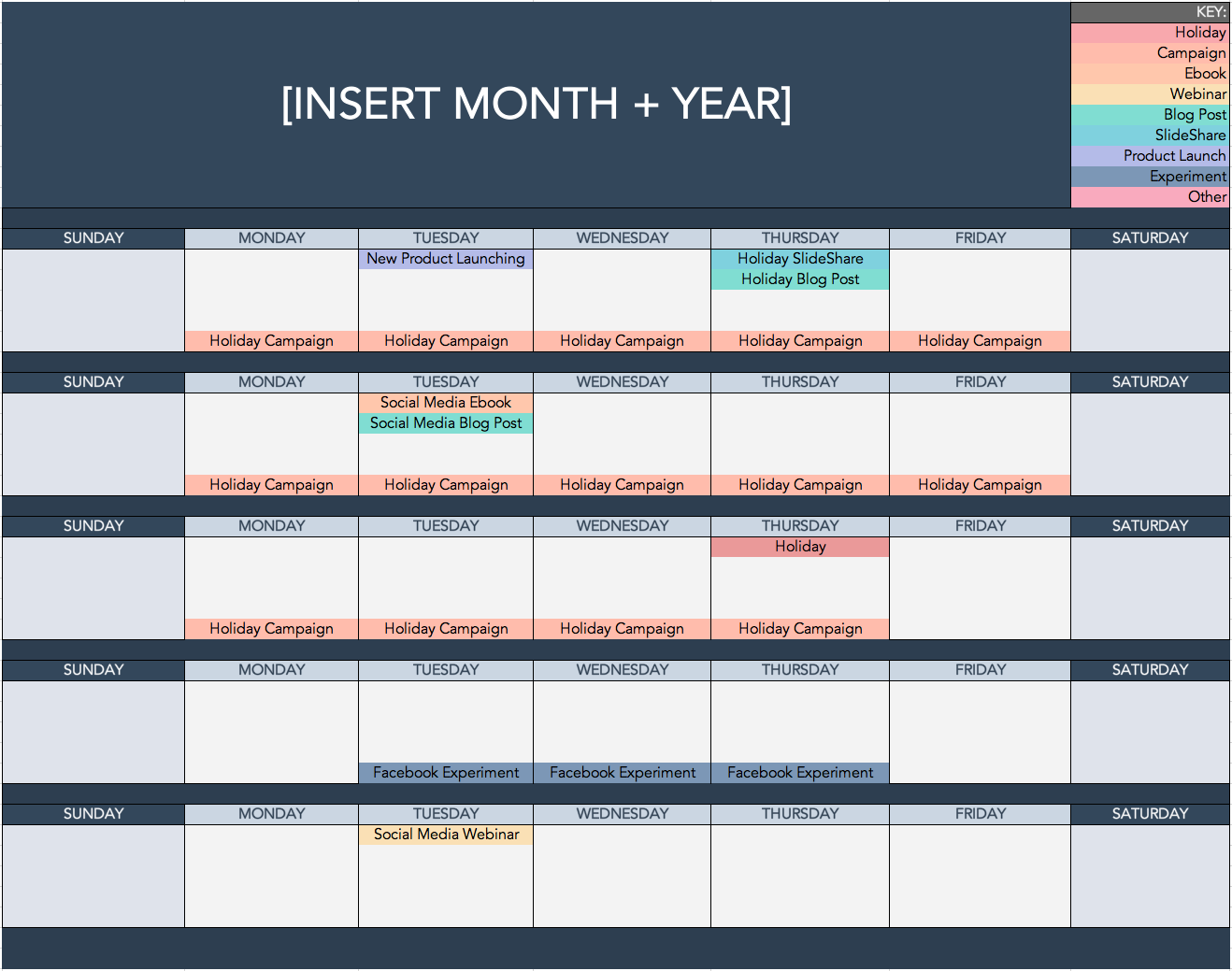 Editorial Calendar Social Media Editorial Calendar Social Media