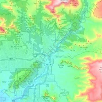 Elevation Of Sedona Az Usa Topographic Map Altitude Map Elevation Of Sedona Az Usa Topographic Map Altitude Map
