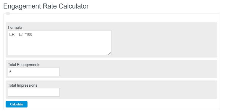 Engagement Rate Calculator