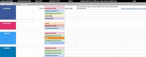 Example Of Hootsuite Social Media Editorial Calendar