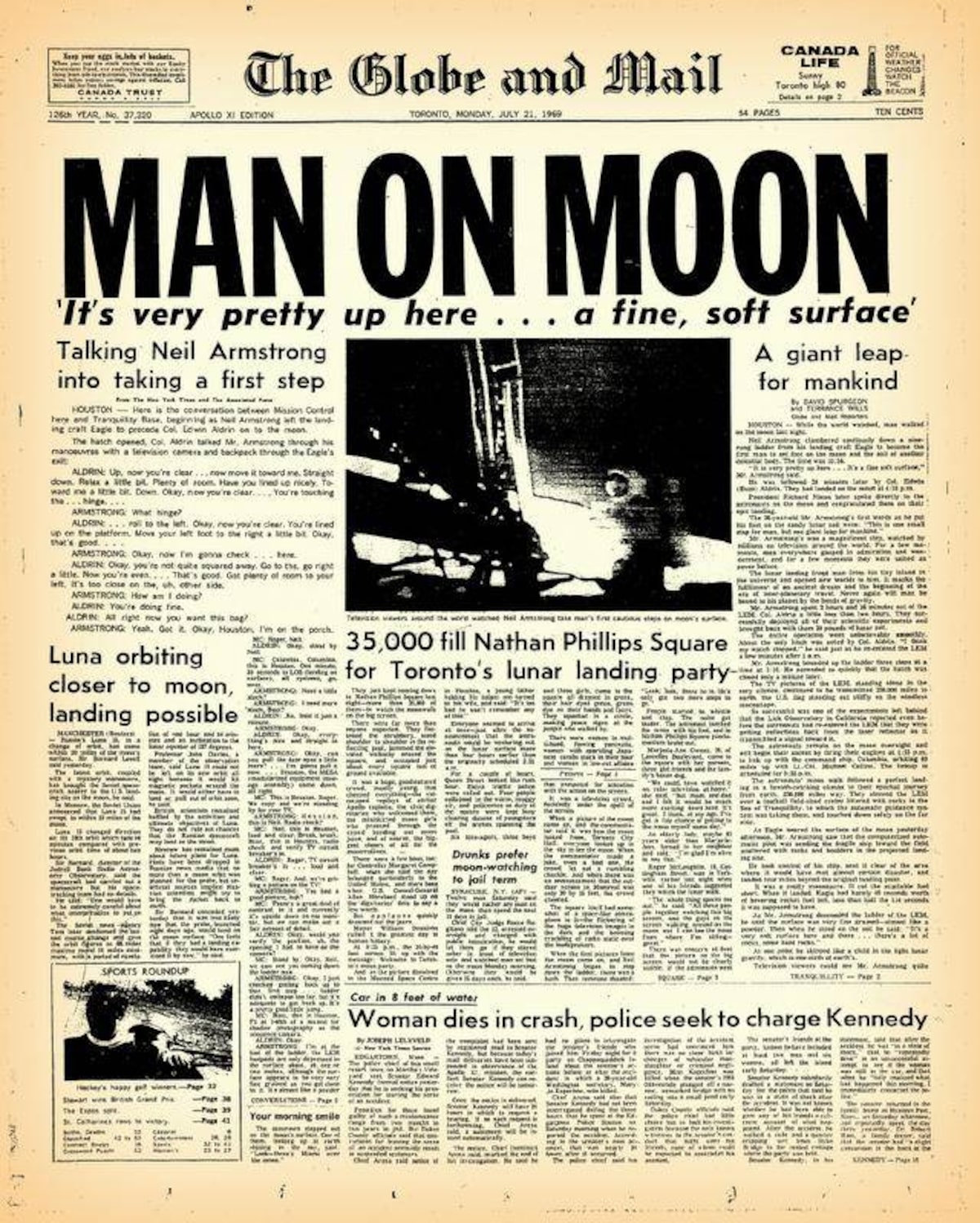 Famous Front Pages Following The 1969 Moon Landing The Globe And Mail Famous Front Pages Following The 1969 Moon Landing The Globe And Mail