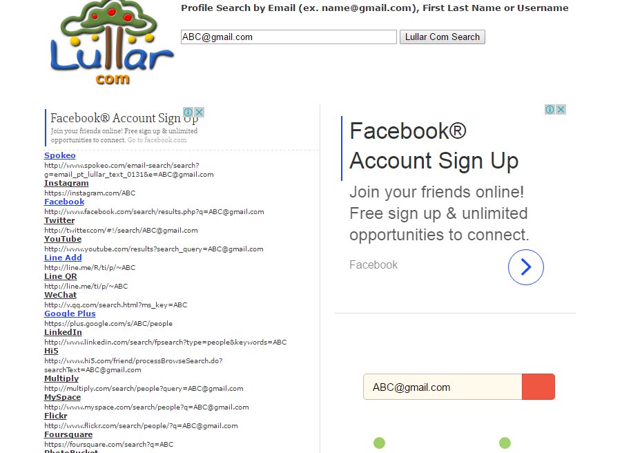 Find Social Media Accounts