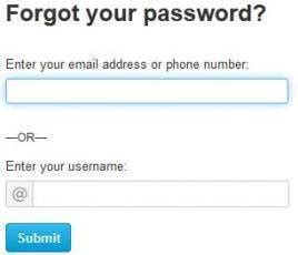 Forgotten Username Twitter
