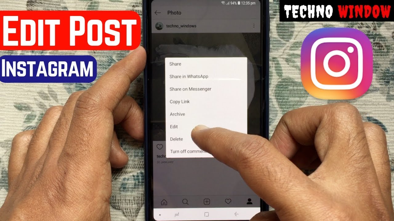 How To Edit A Post On Instagram After Posting Youtube How To Edit A Post On Instagram After Posting Youtube