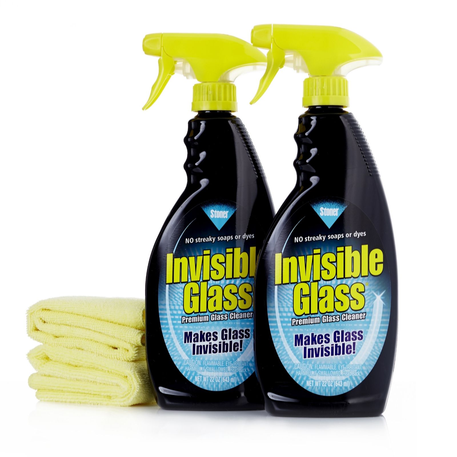 Invisible Glass Set Of 2 X 650Ml Spray Bottles With 2 Microfibre Cloths Invisible Glass Set Of 2 X 650Ml Spray Bottles With 2 Microfibre Cloths