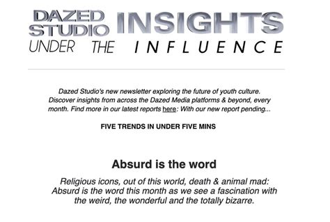 Isobel Farmiloe On Linkedin Under The Influence Is Dazed Studio S Isobel Farmiloe On Linkedin Under The Influence Is Dazed Studio S