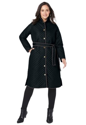Jessica London Women S Plus Size Quilted Collarless Long Jacket Target Jessica London Women S Plus Size Quilted Collarless Long Jacket Target