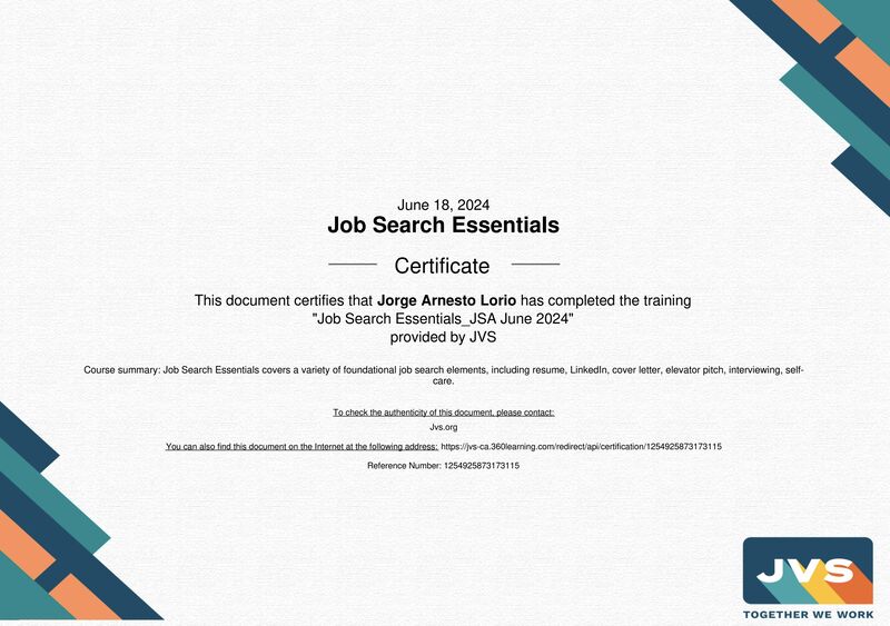 Jorge Arnesto On Linkedin I M Happy To Share That I Ve Obtained A New