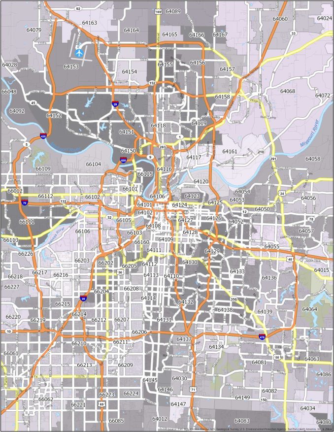 Kansas City Zip Code Map Gis Geography Kansas City Zip Code Map Gis Geography
