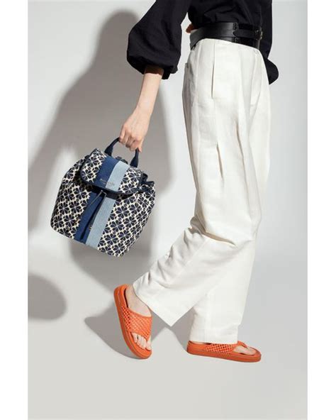 Kate Spade Leather Jacquard Backpack In Navy Blue Blue Lyst Kate Spade Leather Jacquard Backpack In Navy Blue Blue Lyst