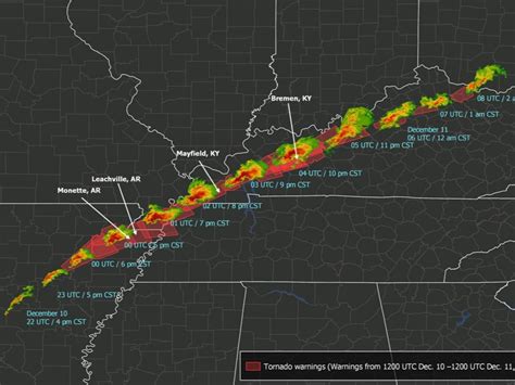 Kentucky Tornadoe Map