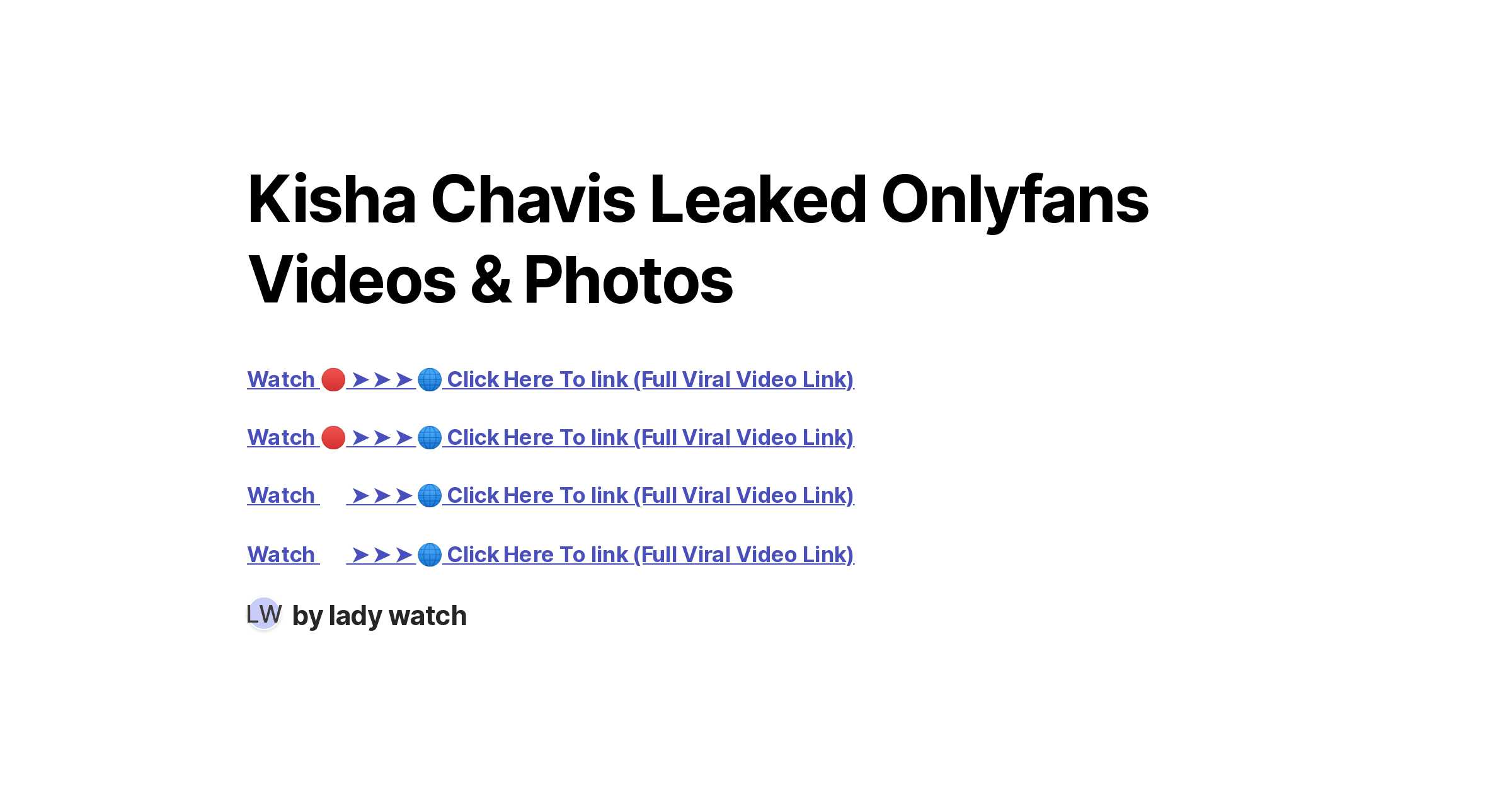 Kisha Chavis Onlyfans Leaked