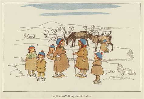 Lappland Melken Die Rentiere Von Edith Farmiloe Kunstdruck Lappland Melken Die Rentiere Von Edith Farmiloe Kunstdruck