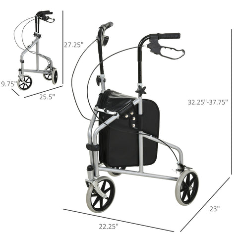 Lightweight Foldable Rolling Senior Walker With Wheels Zincera Lightweight Foldable Rolling Senior Walker With Wheels Zincera