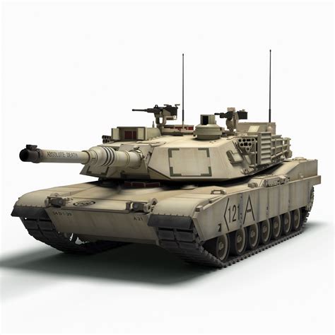 M1a2 Abrams Battle Tank 3D Model M1a2 Abrams Battle Tank 3D Model