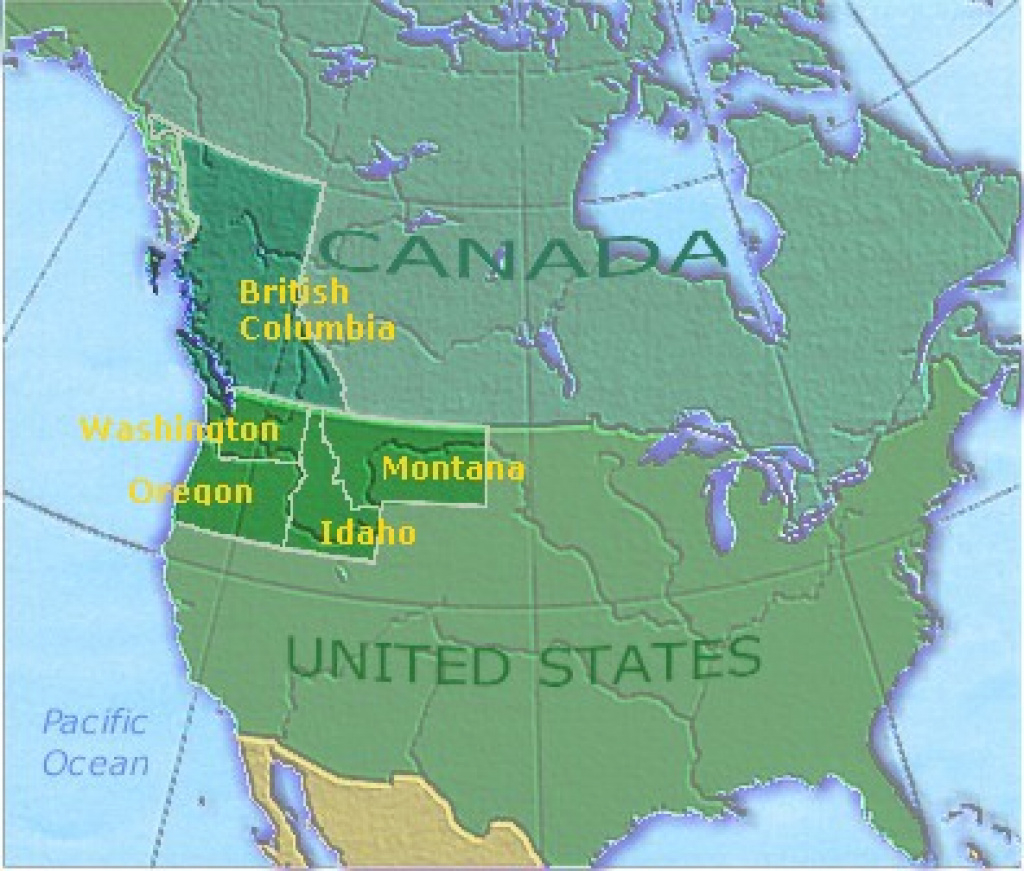 Map Of Pacific Northwest United States