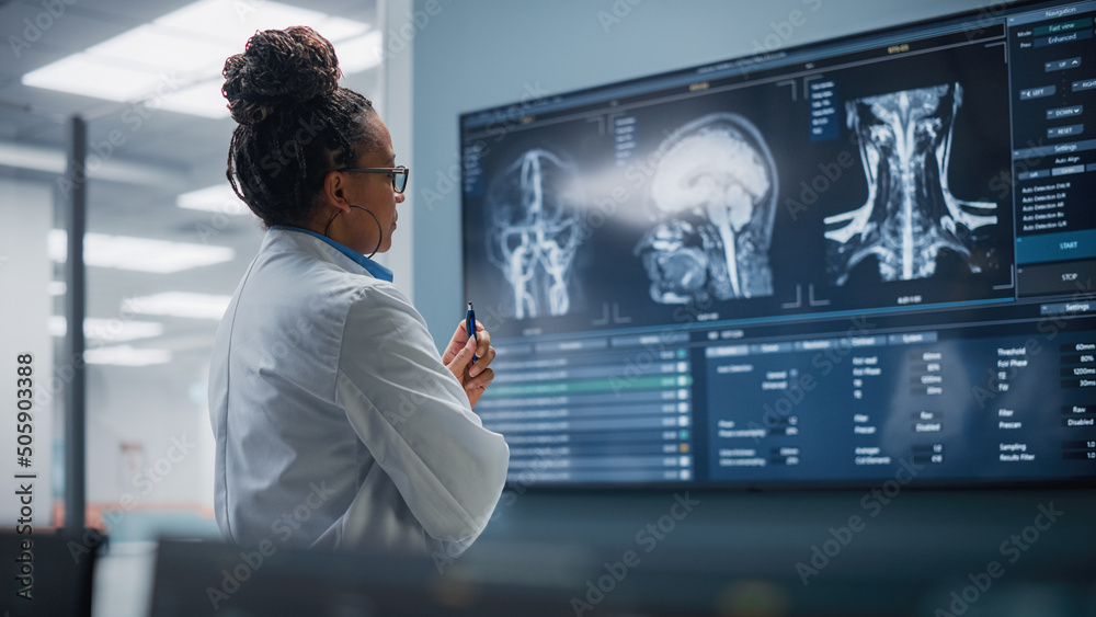 Medical Science Hospital Confident Black Female Neurologist Medical Science Hospital Confident Black Female Neurologist