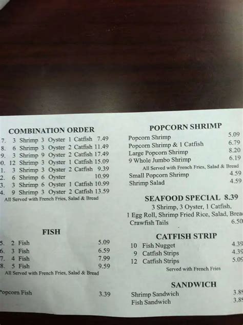 Menu At John S Seafood Restaurant Baton Rouge Scenic Hwy Menu At John S Seafood Restaurant Baton Rouge Scenic Hwy