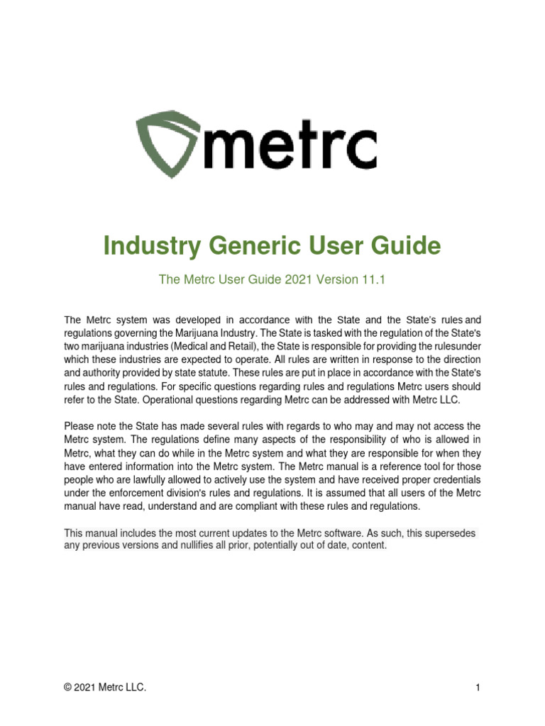 Metrc Login