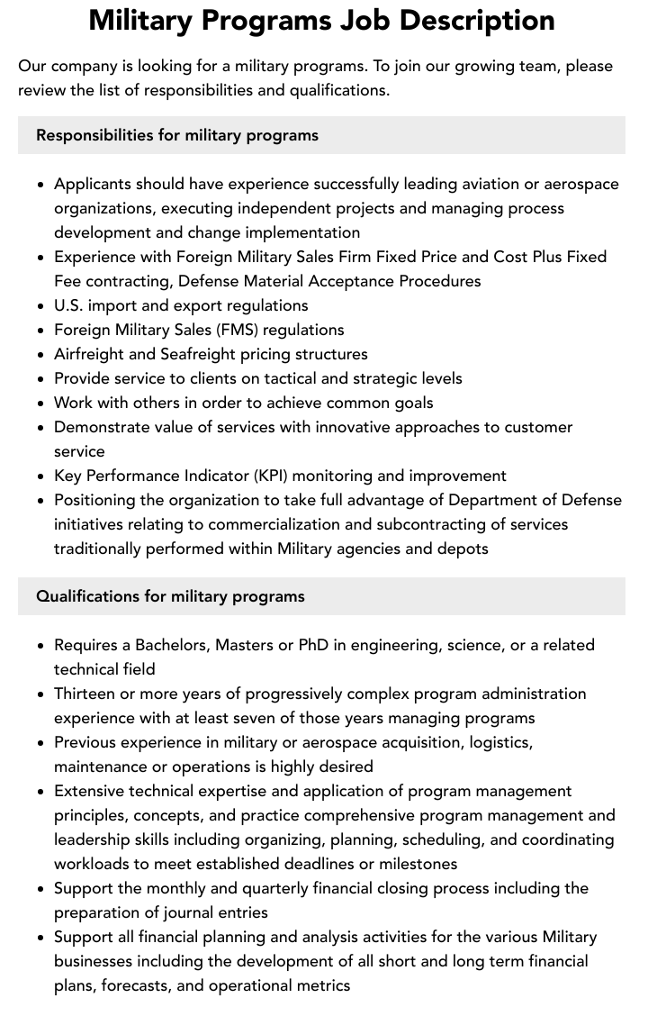 Military Job Description Velvet Jobs Military Job Description Velvet Jobs
