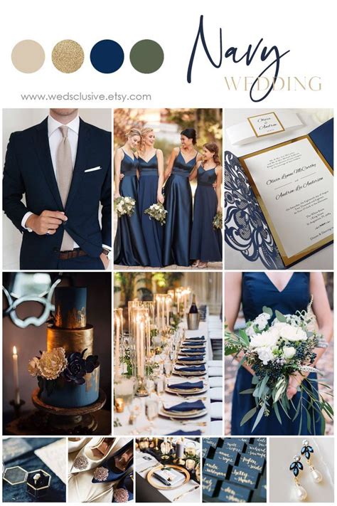 Navy Blue Champagne Wedding Colors