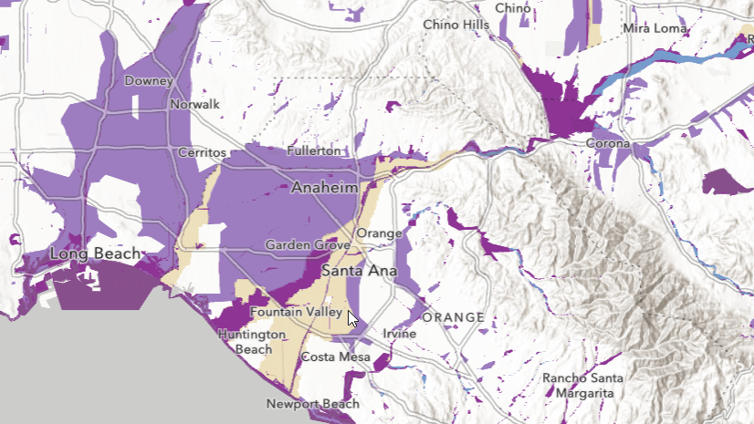 Navy Flood Map