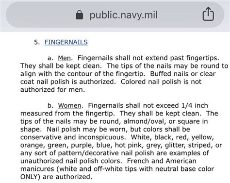 Navy Regulations Nails Navy Regulations Nails