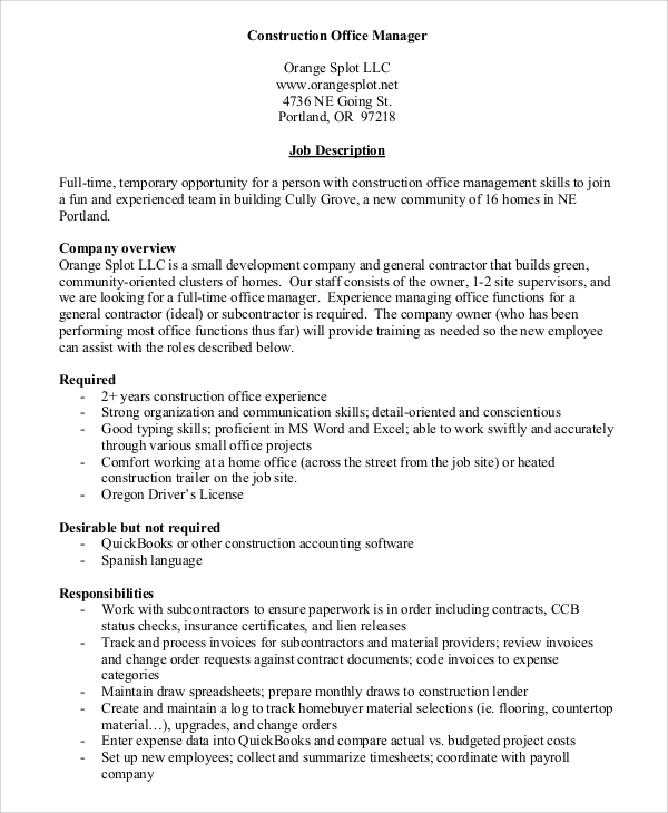 Office Manager Job Description Templates How To Write Examples Office Manager Job Description Templates How To Write Examples