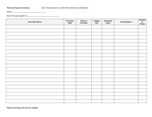 Personal Asset Inventory Spreadsheet Intended For Business Personal Personal Asset Inventory Spreadsheet Intended For Business Personal