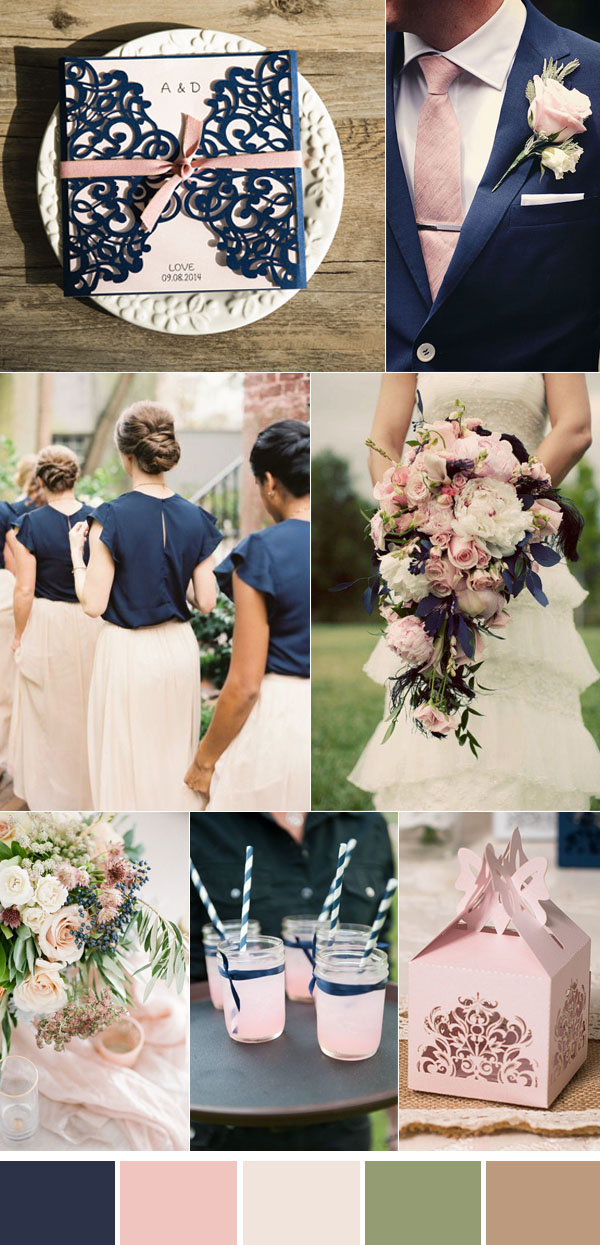 Pink With Navy